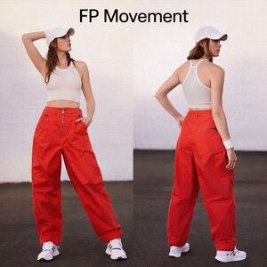 Free People Movement Red Flame Pep Rally high rise active Pants Size Medium